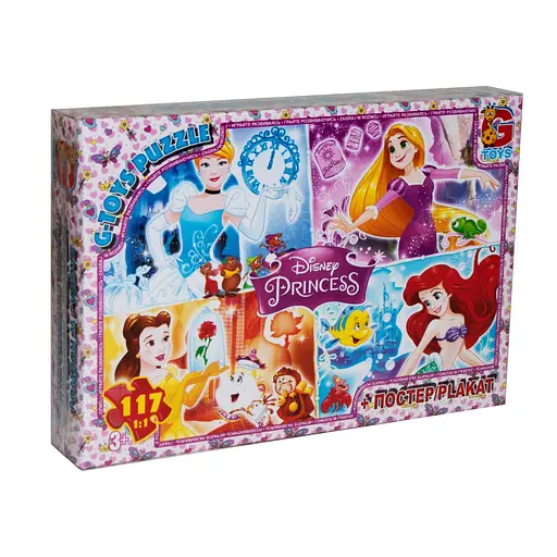 Пазлы G-Toys Принцессы Дисней, 117 элементов, PD69