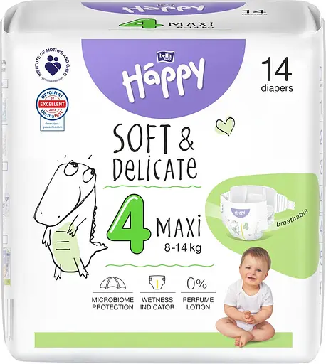 Подгузники Happy Bella Baby maxi 14 шт. - фото 1