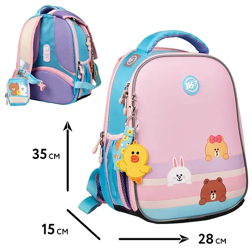 Рюкзак шкільний каркасний Yes Line Friends H-100 - фото 2
