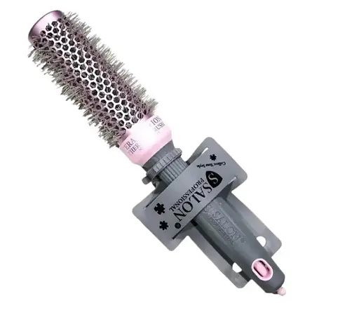 Гребінець брашинг Salon Professional NCI діаметром 33 мм рожевий з керамічним покриттям та іонізацією - фото 1