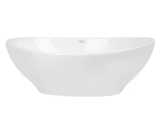 Комплект Qtap Dove: Раковина накладная овальная 415x340x140 мм White + Донный клапан PU02 (QT06113078WN47308) - фото 2