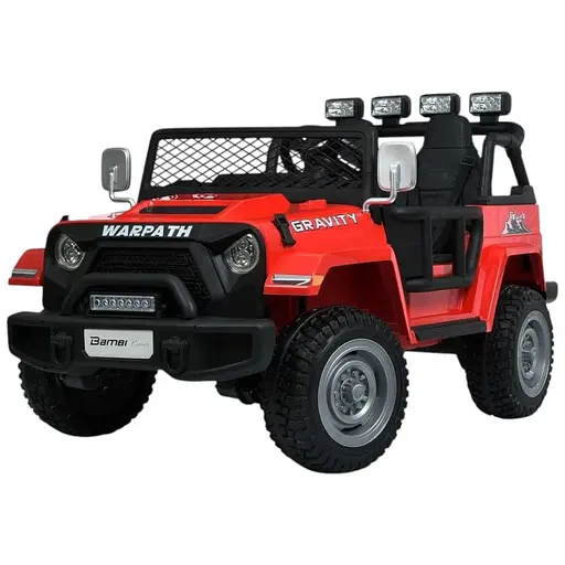 Електромобіль дитячий Bambi Джип Racer M 6108EBLR-3 24V з двомісним сидінням з екошкіри червоний