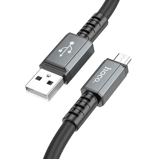 Кабель Hoco X85 Strength зарядный кабель Micro USB черный - фото 1
