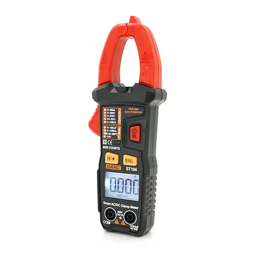 Токовые клещи Aneng ST194 (STOP PRODACT) Измерение: V (AC/DC) A (AC/DC) Ω, C, Hz, °C (NCV) - фото 6