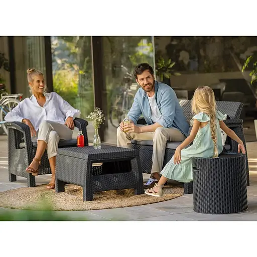 Стіл-скриня садова пластикова Keter Cool Stool коричневий - фото 6