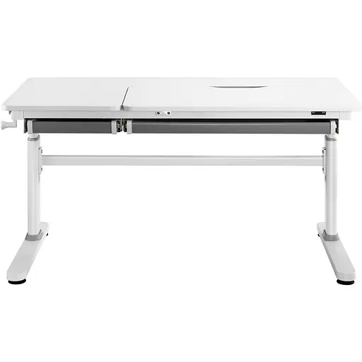 Стол компьютерный 2E CE301K-MECHANIC, регулировка высоты, механика, 54/76х120x60 см, белый - фото 5