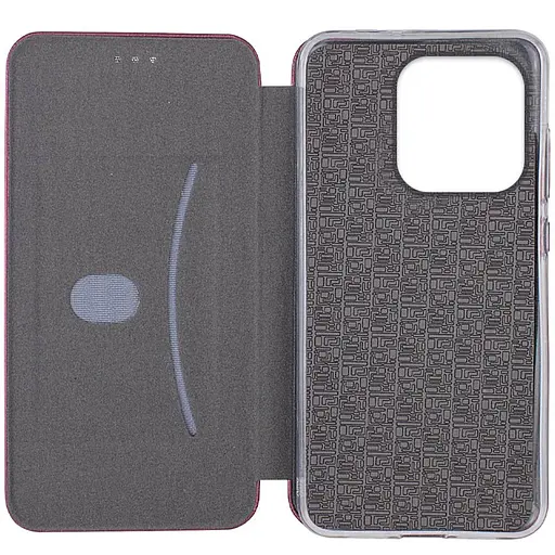 Шкіряний чохол-книжка Epik Classy для Xiaomi Redmi Note 14 4G (Int. version) Бордовий - фото 3