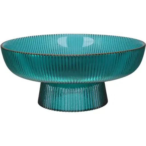 Блюдо для фруктов VIVA Edge Green на ножке 26.5х11 см (B100063)