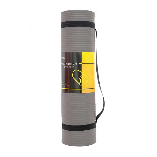 Коврик спортивный Cornix NBR 183 x 61 x 1 cм для йоги и фитнеса XR-0012 Grey - фото 1