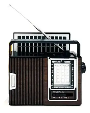 Радиоприемник Golon RX-251S Solar Bluetooth радио с солнечной панелью MP3 USB TF Коричневый - фото 1