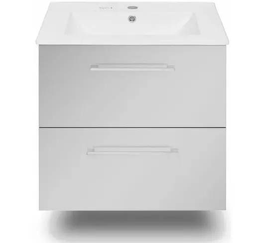 Тумба підвісна Imprese Valtice з умивальником 60 см Білий f3202W Білий - фото 2