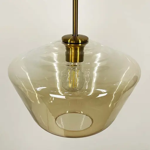 Підвісний світильник з янтарним плафоном 30х20 см | Арт. 0535 A/1 amber | Line F - фото 2