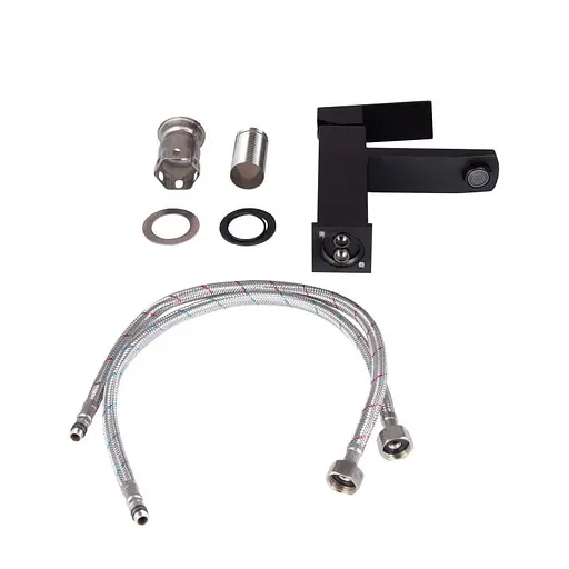 Смеситель для раковины Lidz Kubis 01D-BFS Black - фото 2