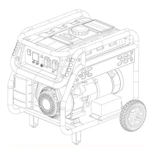 Генератор бензиновий 2.8 кВт EnerSol EPG-3200SEH з двигуном Honda GP-200 (41-00464) - фото 9