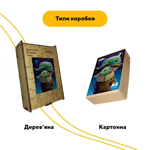 Деревянный фигурный пазл Мечтатель Грогу, А2, Деревянная коробка 300+ элементов - фото 4