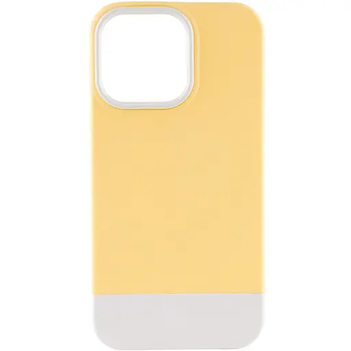 Чохол Epik TPU+PC Bichromatic для Apple iPhone 13 Pro Max 6.7 Creamy-yellow/White