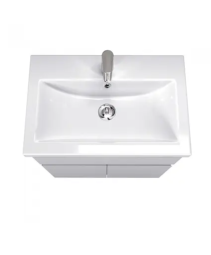 Тумба Мойдодир City White 70 з умивальником Cosmopolitan 70 Білий підлогова Білий - фото 3