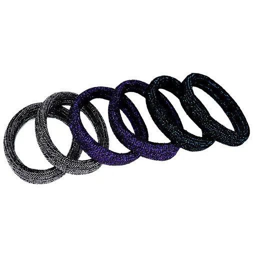 Резинки для волос Цветная с блеском-1 0307-1113-1, 50 шт