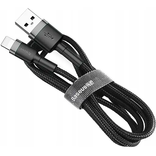 Кабель Baseus Cafule USB Lightning 1 м CALKLF-BG1 черно-серый