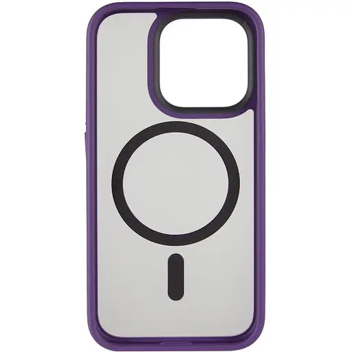 Чохол Epik TPU+PC Metal Buttons with MagSafe для Apple iPhone 15 Pro 6.1 Темно-Фіолетовий - фото 3