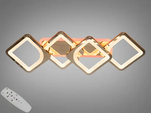 Светодиодная потолочная люстра с регулировкой яркости, 70 Вт, золото - фото 1