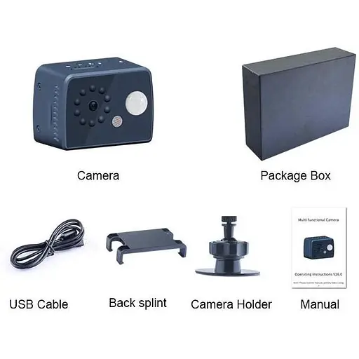 Міні камера з датчиком руху і записом з нічним баченням OEM MD20, відеореєстратор із записом на флешку 30 днів - фото 4