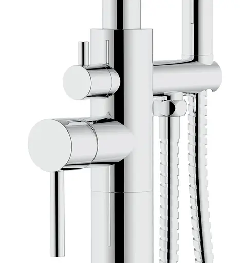 Смеситель для ванны Rea Aras хром напольный REA-B2718 Хром - фото 3