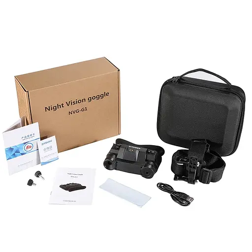 Очки ночного видения ПНВ с невидимой подсветкой 940nm до 250 метров и креплением на голову Ziyouhu G1 (100937) - фото 7