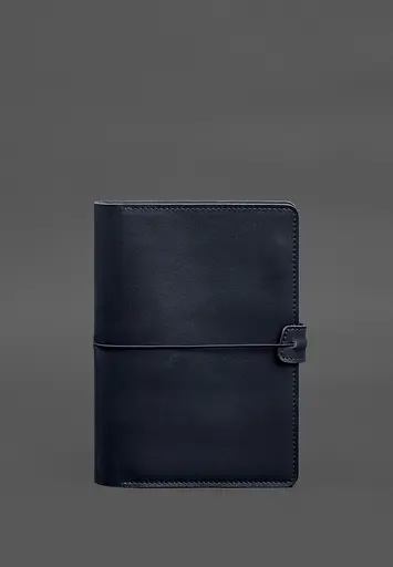 Кожаный блокнот А5 (софт-бук) 9.4 синий - фото 2