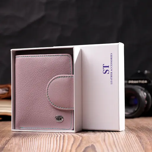 Кожаный женский кошелек ST Leather 10х11.3х1.5 см acs0028368 - фото 9