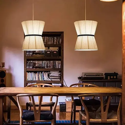 Дизайнерський світильник із полімерним циліндричним абажуром Ø40x48 см Line F MJ240-400 x 480 Білий - фото 1