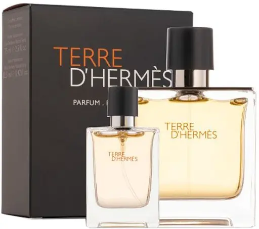 Набор Hermes Terre d'Hermes Parfum 75 мл парфюмированная вода + 12,5 мл парфюмированная вода - фото 1