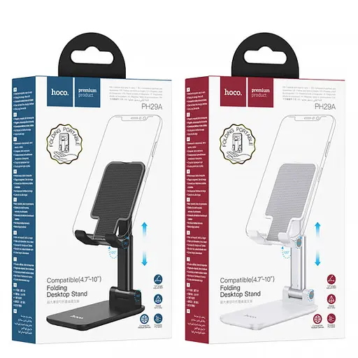 Универсальная подставка Hoco PH29a держатель настольная белая - фото 6