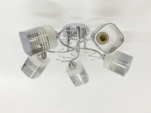 Стельова люстра на 5 плафонів 91186B/5 хром