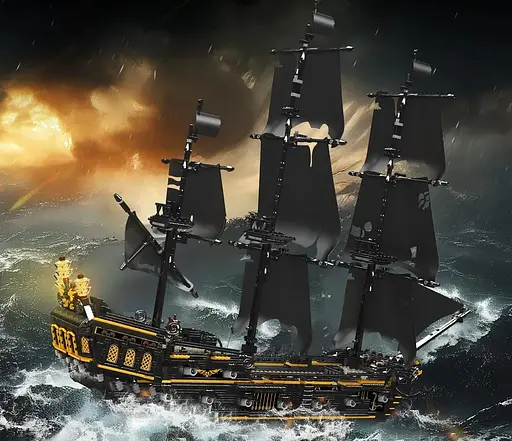 Конструктор "Піратський корабель" 3180 елементів чорний Mould King - фото 3