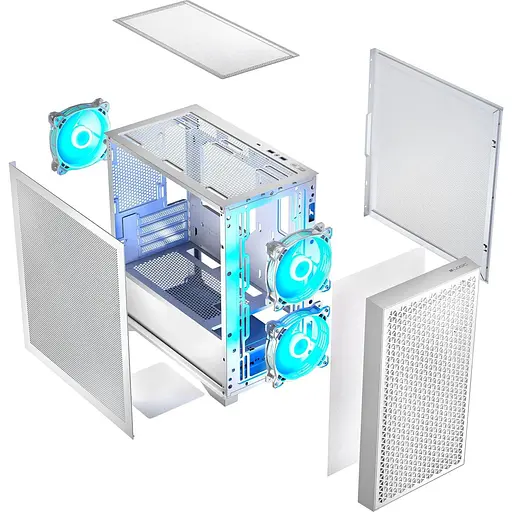 Корпус LogicConcept DART PRO ARGB MINI WHITE MESH без БП (AM-DART-PRO-ARGB-20) - фото 5