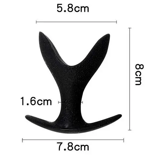 Анальна пробка-розширювач фігурна TPE 80 мм 25 мм / 58 мм чорна - фото 2