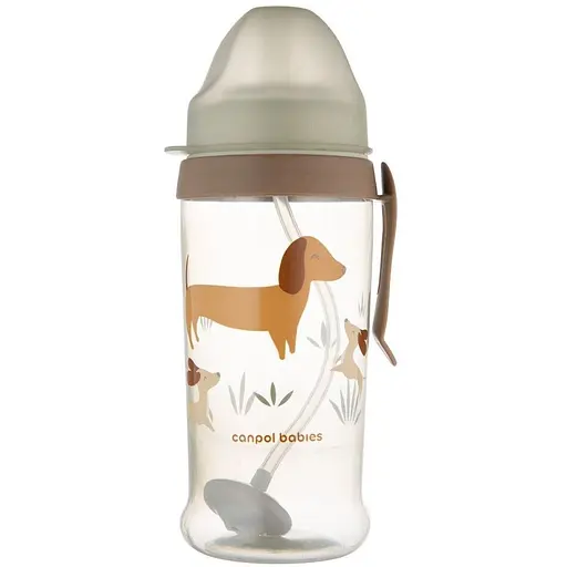 Бідончик непроливайка Canpol babies з трубочкою та обтяжувачем DOGS (56/510_bro) - фото 1