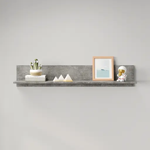 Полка открытая MebelStar Лилу 110x22x20 см Бетон (MBS-1355)