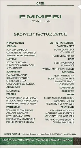 Патчі для волосся Emmebi Italia Natural Solution Growth Factor Patch 30 шт. - фото 2