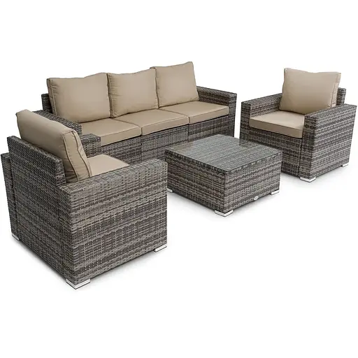 Комплект садовой мебели Di Volio Prato Светло-серый/коричневый - фото 4