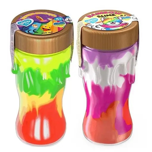 Дитяча играшка-антистрес "Rainbow slime kit" 80143 в асортименті 400 мл