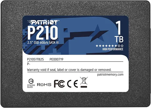 SSD накопичувач Patriot P210 1TB 2.5 7mm SATAIII 3D QLC