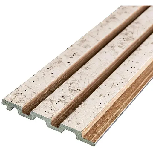 Рейка декоративна Wall Sticker PS 2900х120х12 мм Бежевий меланж із золотими вкрапленнями (D) SW-00001742