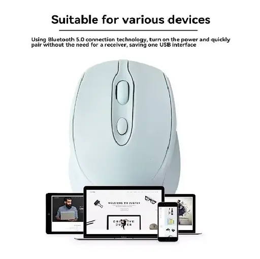 Акумуляторна бездротова мишка Xiaomi Sensitive Bluetooth Mouse 2.4G Dual-Mode White - фото 2