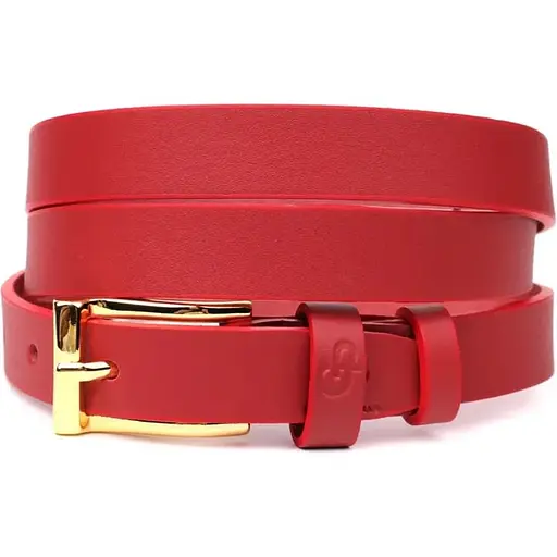 Ремінь шкіряний Grande Pelle для жінок 120х2 см яскравий тонкий acs0029638 - фото 1