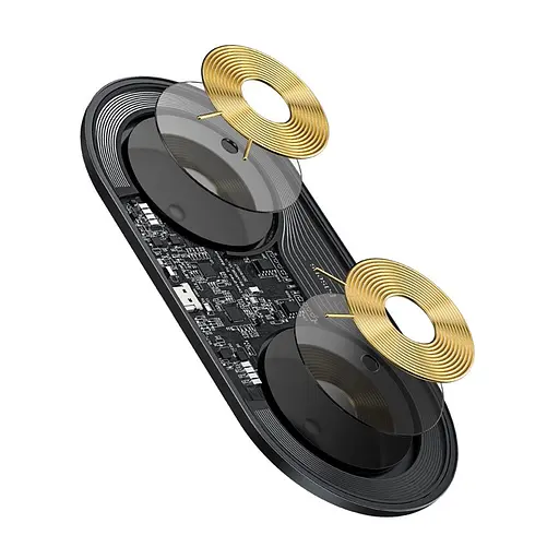 Зарядне бездротове BASEUS Simple 2-in-1 Wireless Charger 18W Max (WXJK-02) біле - фото 6