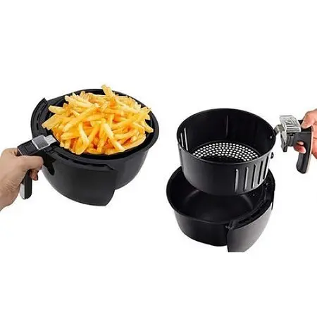 Універсальна електрична безоливна фритюрниця для дому Zurrichberg ZBP-2702 1500W зі знімною чашею - фото 5