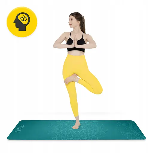 Коврик (мат) спортивный 4FIZJO замша 183 x 61 x 0.15 см для йоги и фитнеса Green (P-5905973404396) - фото 5