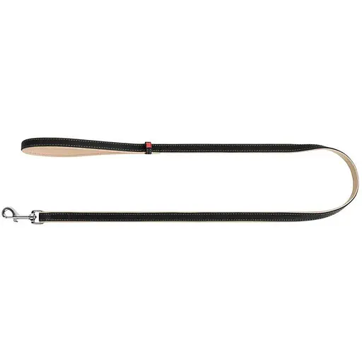 Повідець для собак Waudog Soft шкіряний, чорний - фото 2